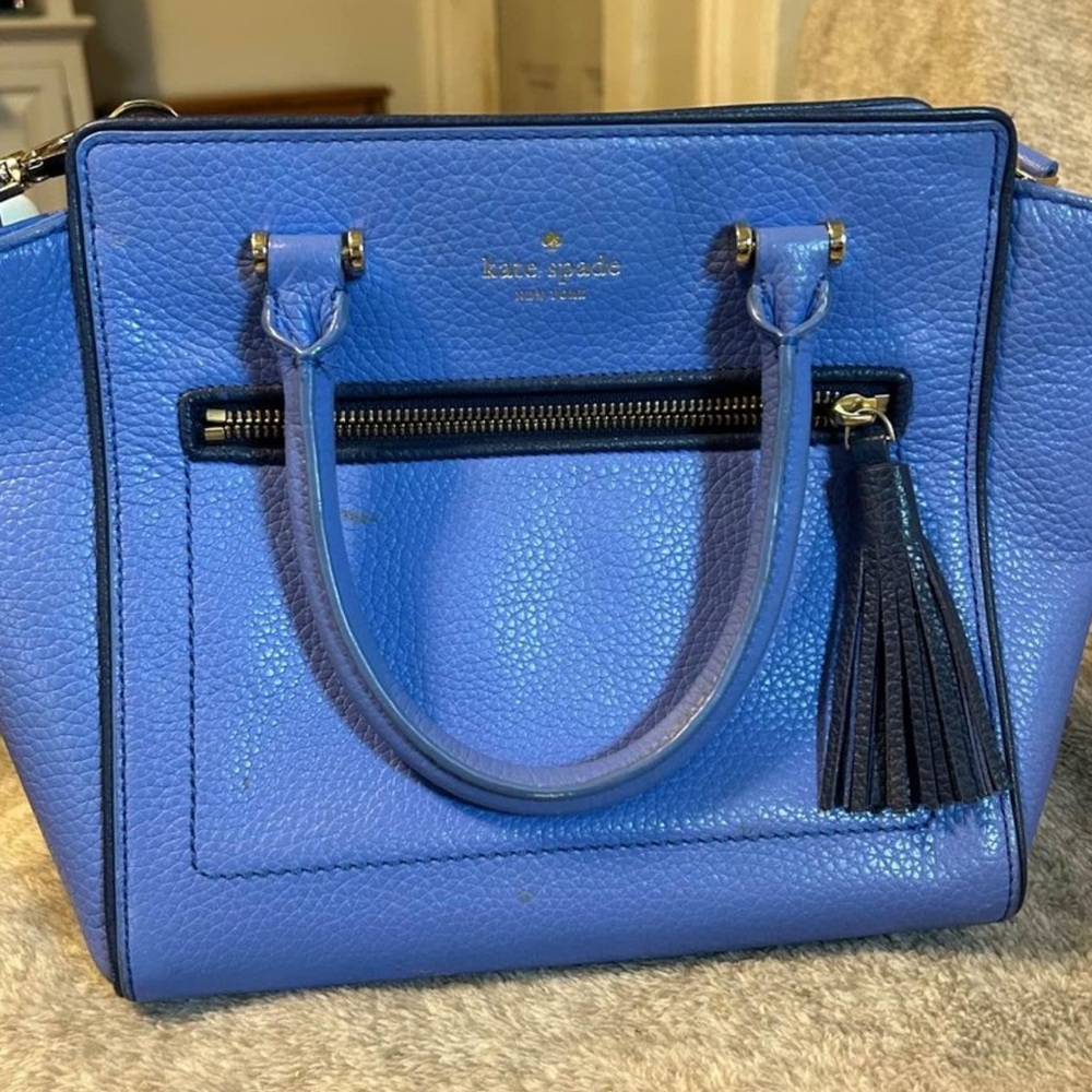 Kate Spade satchel bag, cornflower blue